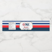 ネイビーリッ航海の1歳の誕生日パーティーアホイいかり ペットボトルラベル (シングルラベル)