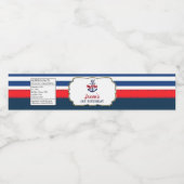 ネイビーリッ航海の1歳の誕生日パーティーアホイいかり ペットボトルラベル