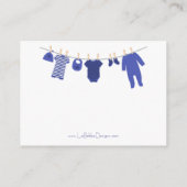 ネイビーリトルウェアおむつラッフルチケット エンクロージャーカード (裏面)