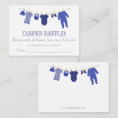 ネイビーリトルウェアおむつラッフルチケット エンクロージャーカード (正面/裏面)