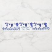 ネイビーリトルウェア赤ちゃんシャワー ペットボトルラベル (シングルラベル)