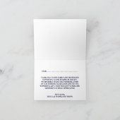 ネイビーリボンOn Burlap & Lace 結婚's Thank You サンキューカード (内部)