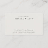 ネイビーリーフィージトロピカルフェーン6パンチロイヤリティ 名刺 (裏面)