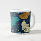 ネイビーリーフマグ（大） ジャンボコーヒーマグカップ (正面右)