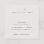 ネイビーリーリーフ熱帯葉シダご注文 スクエア名刺 (裏面)