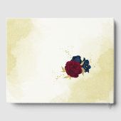 ネイビーレッドフローラ金ゴールド ゲストブック (裏面)