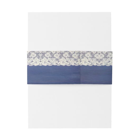 ネイビーレースとヒマ素朴結婚フラワー 招待状ベリーバンド (裏面例)