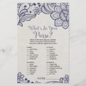 ネイビーレース"どのように良く花嫁を知っている"ゲーム チラシ (裏面)