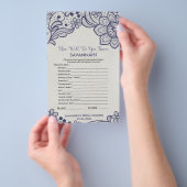 ネイビーレース"どのように良く花嫁を知っている"ゲーム チラシ (ハンドル)