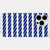 ネイビーロープストライプの航海の背景のカスタマイズ Case-Mate iPhoneケース (裏面 (横))