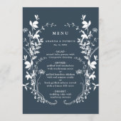 ネイビーワイルドフラワーシルエット結婚リース メニュー (正面)