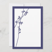ネイビーワイルドフラワーブランチ結婚式招待状 招待状 (裏面)
