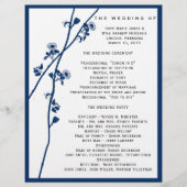 ネイビーワイルドフラワーブランチ結婚式 プログラム- (正面)