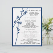 ネイビーワイルドフラワーブランチ結婚式 プログラム- (スタンド正面)