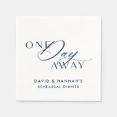 ネイビーワンデイナプキン遠くにズのリハーサルディナー スタンダードカクテルナプキン (正面)