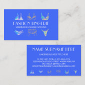 ネイビー下着の女の子の店ランジェリー衣類 名刺 (正面/裏面)