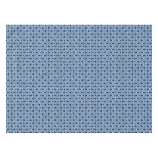 ネイビー伝統的ブルークリスマスツリー&トナカイ テーブルクロス (正面(横))