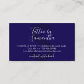 ネイビー体アートアフターケアの指示タトゥー 名刺 (正面)