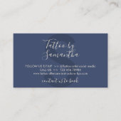 ネイビー体アートアフターケア指示タトゥー 名刺 (正面)