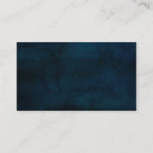 ネイビー光沢シルバーブルー予約結婚席 プレイスカード (裏面)