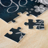 ネイビー光沢シルバーBe Our Flower Girl Proposal ジグソーパズル (側面)