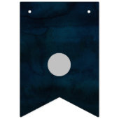 ネイビー光沢ダークブルーブライドへブライダルシャワー バンティングフラッグ (第2の旗)