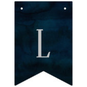 ネイビー光沢ダークブルー愛は甘結婚い バンティングフラッグ (第2の旗)