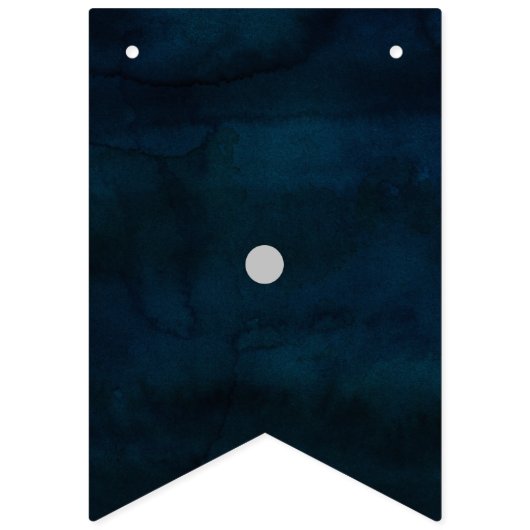 ネイビー光沢ダークブルー愛は甘結婚い バンティングフラッグ (第1の旗)