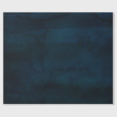 ネイビー光沢ダークブルー水のカラーテクスチャー結婚ズ ラッピングペーパー (フラット)