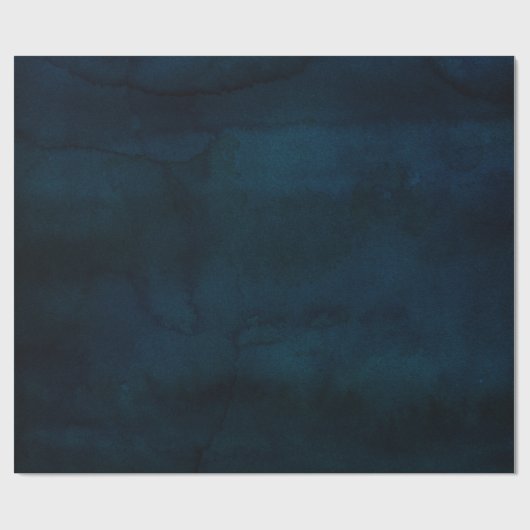 ネイビー光沢ダークブルー水のカラーテクスチャー結婚ズ ラッピングペーパー (フラット)