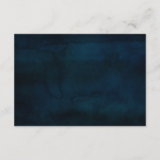 ネイビー光沢ダークブルー結婚シルバーの方向 エンクロージャーカード (裏面)