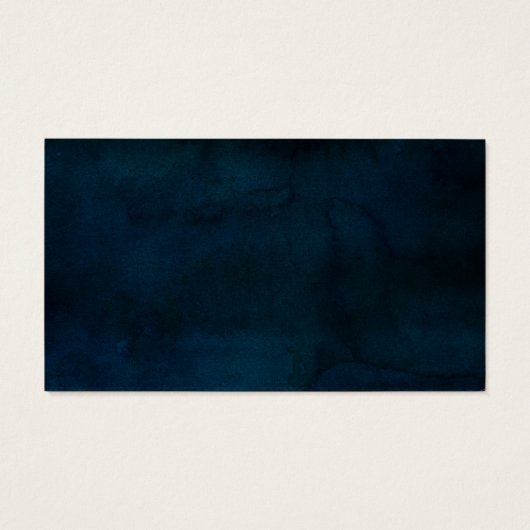 ネイビー光沢ブルーシャワーギフトレジストリ挿入カード (裏面)