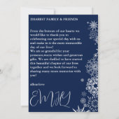 ネイビー冬林パイン結婚ズ サンキューカード (裏面)