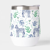 ネイビー名門私立校風のゼブラマルティニスホワイトモノグラム (左面)