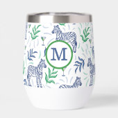 ネイビー名門私立校風のゼブラマルティニスホワイトモノグラム (背面)