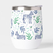 ネイビー名門私立校風のゼブラマルティニスホワイト (左面)