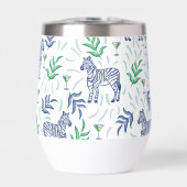 ネイビー名門私立校風のゼブラマルティニスホワイト (正面)