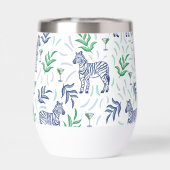 ネイビー名門私立校風のゼブラマルティニスホワイト (背面)