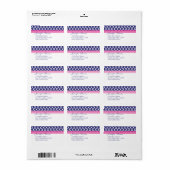 ネイビー名門私立校風のラティス ラベル (フルシート)