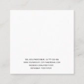 ネイビー大理石製イヤリングディスプレイ スクエア名刺 (裏面)