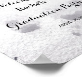 ネイビー幾何学水彩卒業 ポスター (角)