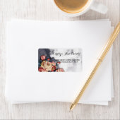 ネイビー幾何学水色 ラベル (インサイチュ)