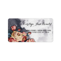 ネイビー幾何学水色