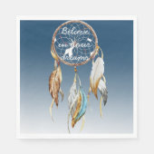 ネイビー感動的ブルードリームグラデーションキャッチャー スタンダードランチョンナプキン (正面)