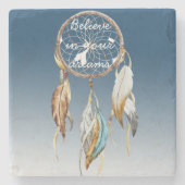 ネイビー感動的ブルードリームグラデーションキャッチャー ストーンコースター (正面)