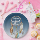 ネイビー感動的ブルードリームグラデーションキャッチャー ペーパープレート (パーティー)