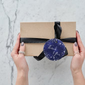 ネイビー感謝していブ・ブルー結婚シルバー フェイバータグ