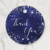 ネイビー感謝していブ・ブルー結婚シルバー フェイバータグ (正面)