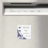 ネイビー日付の磁石結婚を保存 マグネット (インサイチュ (食洗機))