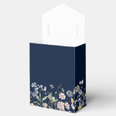 ネイビー春ワイルドフラワーメドウブライダルシャワー フェイバーボックス (オープン)
